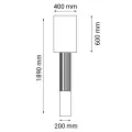 Lampa podłogowa IHI BLACK 9474 abażur w kolorze mosiądzu SHILO DOHAR