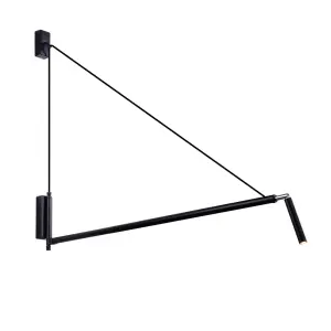 Kinkiet NURH BLACK czarny 9019 SHILO DOHAR