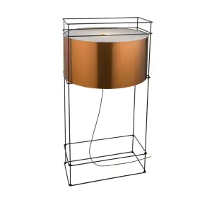 Lampa podłogowa PAA BLACK czarno-miedziany 9525 SHILO DOHAR