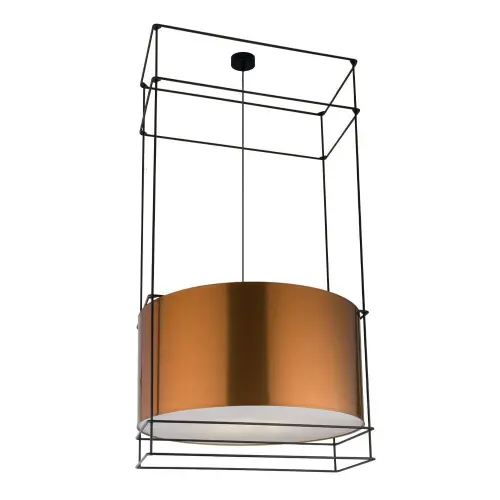 Lampa wisząca PAA BLACK czarno-miedziana 9543 SHILO DOHAR