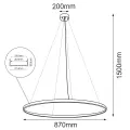 Lampa wisząca AGARI 87cm czarna 5330 barwa ciepła 3000K SHILO
