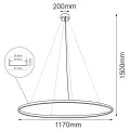 Lampa wisząca AGARI 117cm czarna 5342 barwa neutralna 4000K SHILO