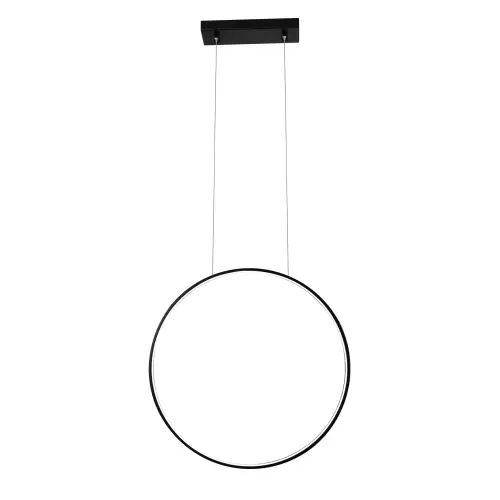 Lampa wisząca AGARO 57cm czarna 5300 barwa ciepła 3000K SHILO