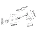 Kinkiet regulowany DAISEN czarny 4482 SHILO