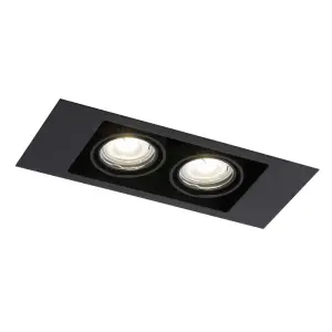 Oprawa wpuszczana podwójna EBINO czarna 3306 SHILO