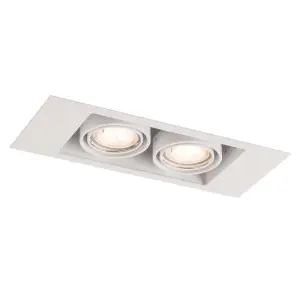 Oprawa wpuszczana podwójna EBINO biała 7316 SHILO