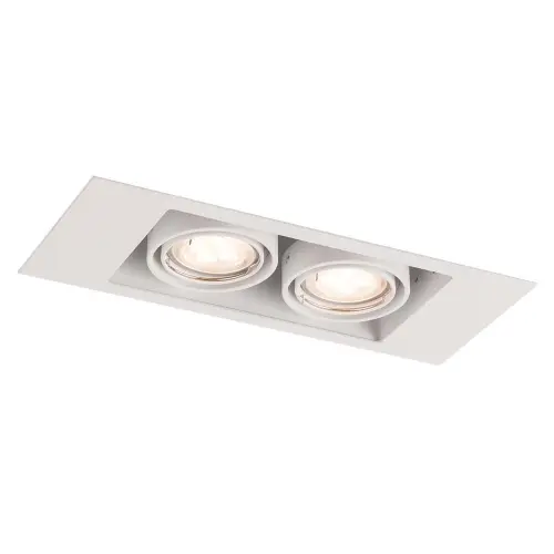 Oprawa wpuszczana podwójna EBINO biała 7316 SHILO