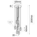 Lampa wisząca ruchoma LED FUROKU czarna 7952 3000K SHILO
