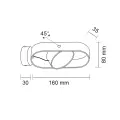 Kinkiet LED 4000K FUROKU czarny 8507 SHILO