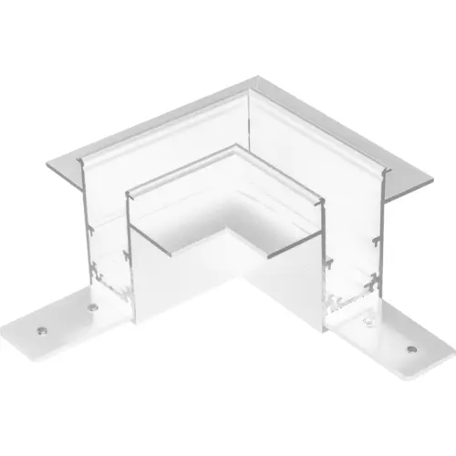 Łącznik "L" wpuszczany do szynoprzewodu magnetycznego KOMATSU biały 6508 SHILO