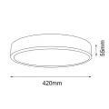 Plafon 42cm NOMI LED 4000K czarny 8446 SHILO