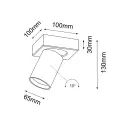 Lampa sufitowa spot TARUMI czarna 7970 SHILO