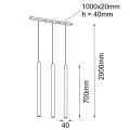 Lampa wisząca 3xGU10 YABU czarna 5527 SHILO