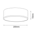 Lampa sufitowa LED 3000K IP44 ZAMA biała 7736 SHILO