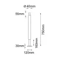 Lampa zewnętrzna NATSU Garden 75cm 9903 SHILO