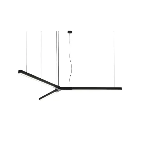 Lampa wisząca TRIKAL Z stal czarna - średnica 174 cm - 3000K 5223 ANTIGO