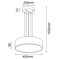 lampa zwieszana Kengo - 400 mm - biały - 5233 - Antigo