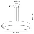 lampa zwieszana Kengo - 800 mm - biały - 5239 - Antigo