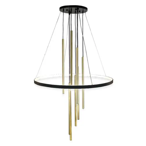 Lampa wisząca Luna - Mosiądz mat-czarna 3000K 5215 Antigo